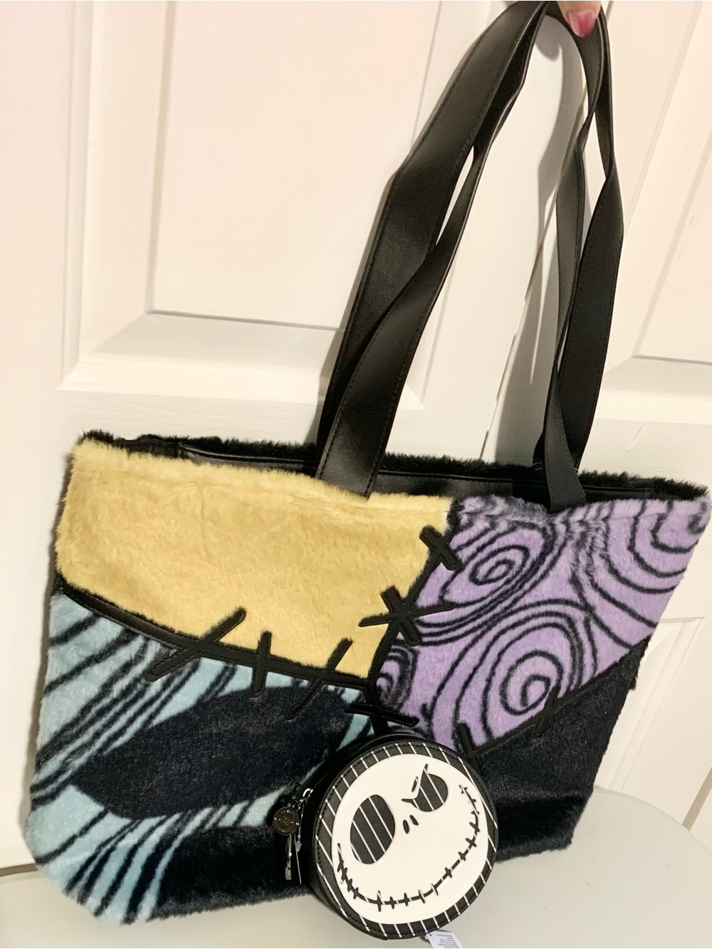Bath & Body Works Disney Jack & Sally Plush Tore Bag & Mini Bag NEW
